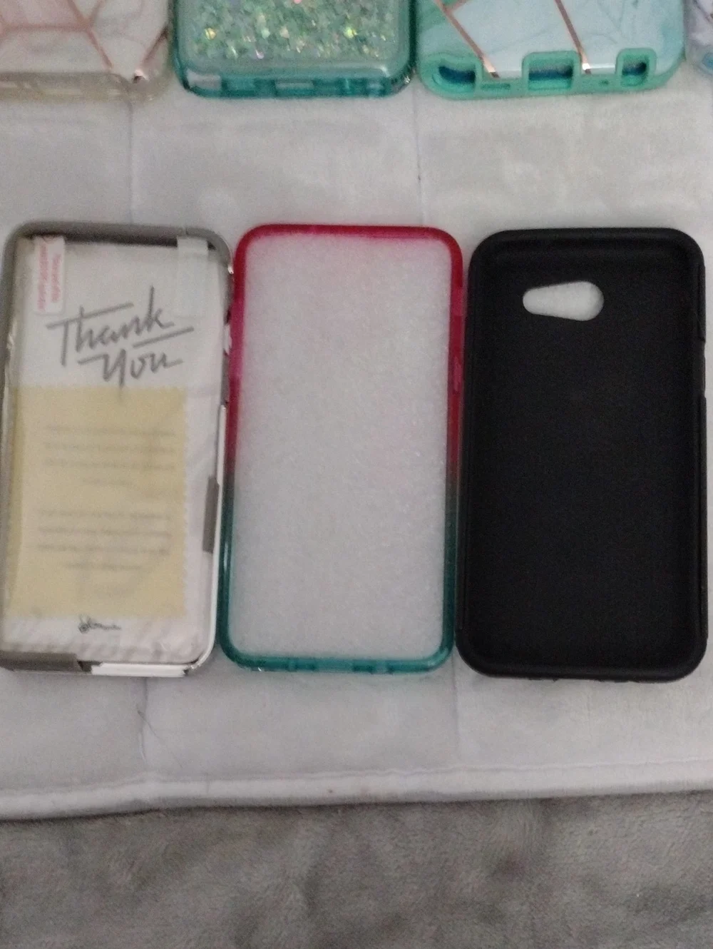 Assorted Glitter & Marble Phone Case Collection - Teal, Pink, Black, Gold